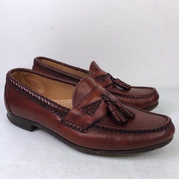 Allen Edmonds Maxfield Leather Tassel Loafer Shoes - Picture 6 of 10